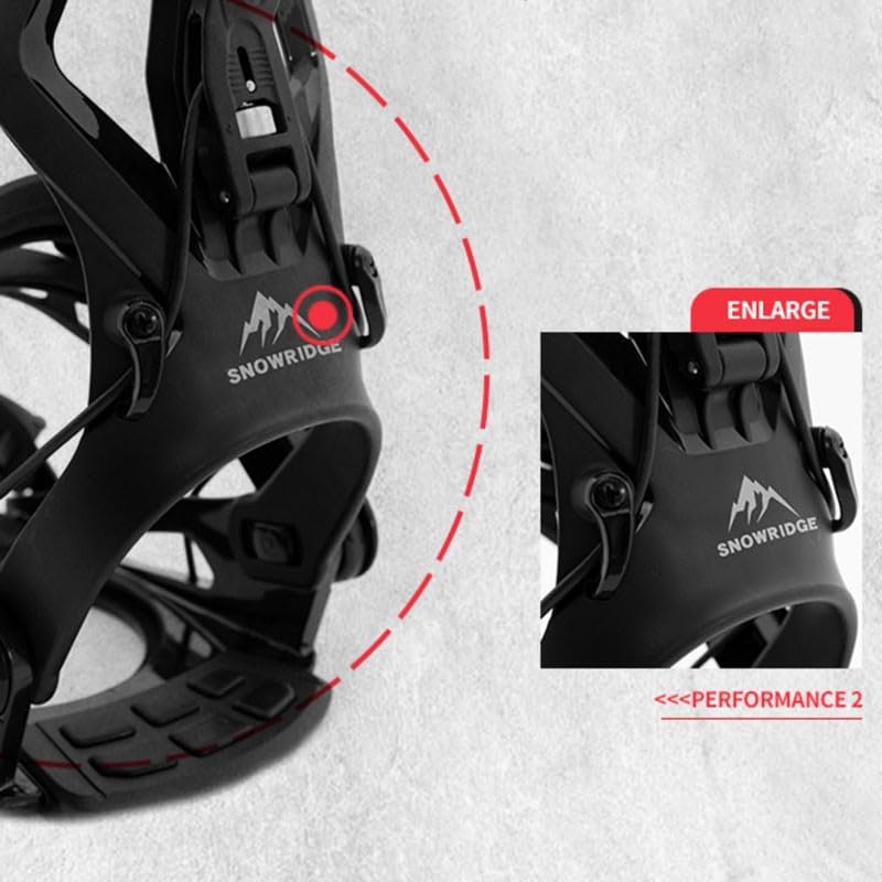 BEDIWCRT All-Terrain Snowboard Bindings, Quick on and Off, Comfortable Adjustment, Unisex(Color:White,Size:Small)