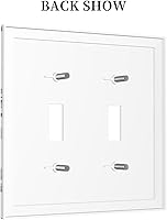 Vista 118 de Placa de pared dúplex de receptáculo de dispositivo de 1 gang de madera envejecida blanca gris con veta de tablón, cubierta de enchufe eléctrico