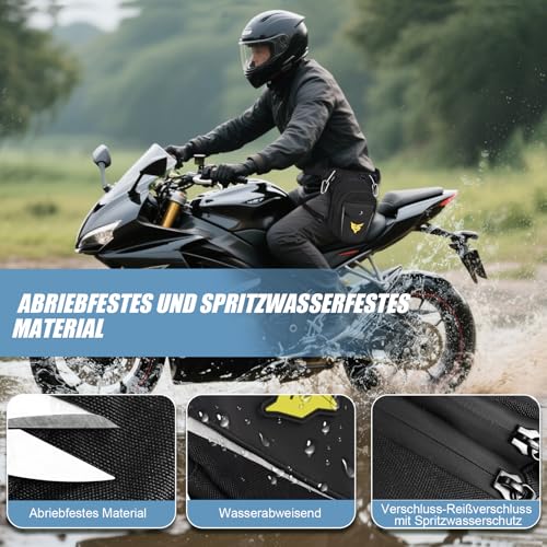 Eshow Beintasche Motorrad für Herren Damen, Oberschenkeltasche Gürteltasche Erweiterbare Stauraum… – Ansicht 4