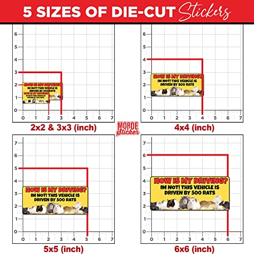 How Is My Driving Im Not This Vehicle Is Driven By 500 Rats Sticker Funny Meme Rat For Car Die-Cut Waterproof Vinyl Sticker For Laptop Water Bottle Phone Case Cars Merchandise Decor Decal Stuff Gift Idea For Her Him Adults Kid #TOP4