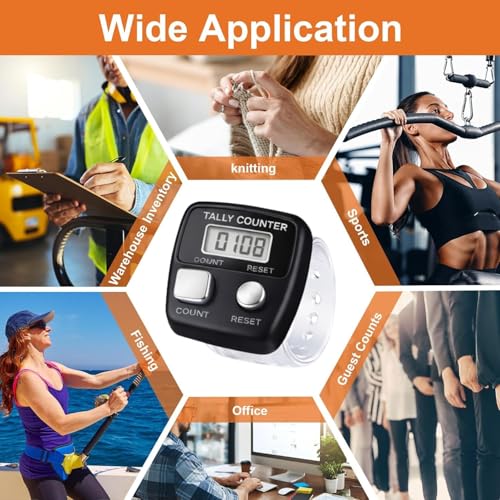 Image of Mantra Jaap Digital Tally 2+1 Pcs Counting with Compass Machine Finger Unique Design & Portable Hand Finger Counting Tasbih Misbaha Digital Cricket-Umpire-Multi-Color (JAAP-MALA-Combo)