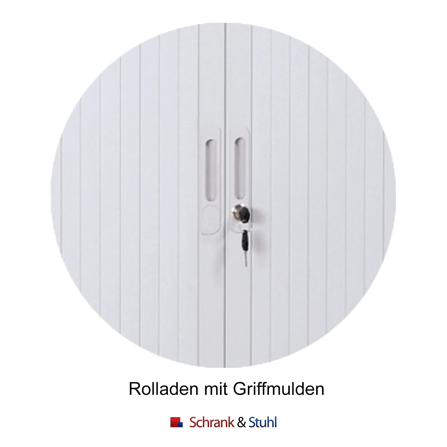 Schrank & Stuhl Rolladenschrank Aktenschrank Stahl 195x120x46cm Grau