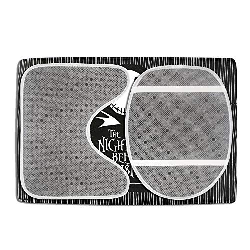 3 Piece Super Plush Non-Slip Bath Mat Rug Set Halloween Toilet Carpet Rugs #TOP4