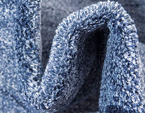 Image of Unique Loom Del Mar Collection Area Rug - Sarah (3' 3 inch x 5' 3 inch Rectangle, Light Blue / Blue)