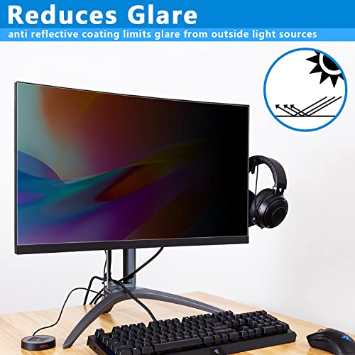 Image of Computer Privacy Screen 23.8 inch, Removable 16:9 Aspect Ratio Widescreen Monitor,Eye Protection Anti Glare Blue Light Slide Mount Tabs Cover Screen Protector for Privacy Screen Filter 23.8 in
