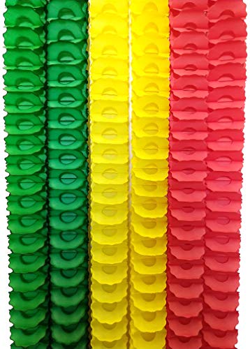 6-Piece Rasta Themed Oval Party Garlands, 12 Foot Each Perfect