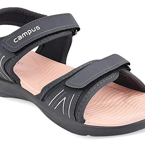 Image of Campus Women's GC-2208L (A) M.GRY /PEACH Sandal - 8UK /India 1 Pair