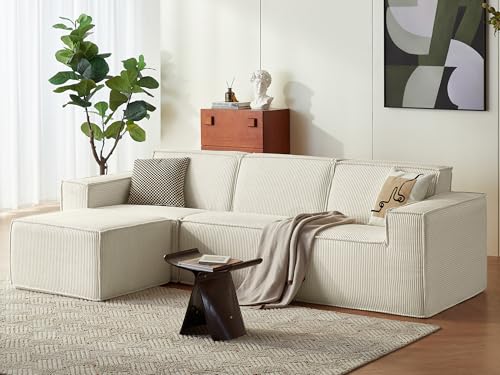 LINSY HOME Modular Sectional Sofa, 105" Boneless Couch L Shaped