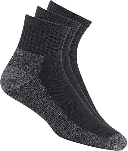 Wigwam At Work Quarter 3-Pack S1360 Sock, Black - XL