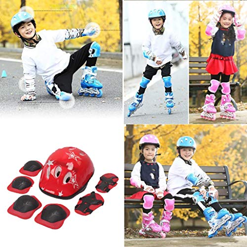 Conjunto De Proteção De Skate/Skate Com Joelheiras De Patinete De Equitação Para Capacete - 7Pcs ver