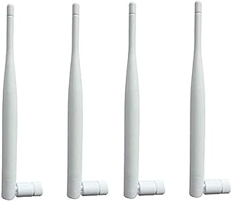 WiFi Antenna Dual Band 2.4/5g 5dBI MIMO Antenna with RP-SMA Connector for Drone Transmitter/Wireless Router Range Extender Network Card USB Adapter IP Security Camera (RP-SMA 4Pack White)