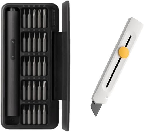 Precision Electric Screwdriver Set with Box Cutter Utility Knife