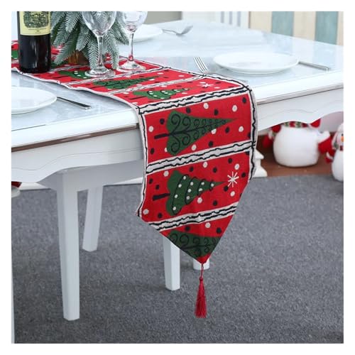 Weihnachtstischläufer Weihnachtsdekoration Tischdecke Gestrickter...