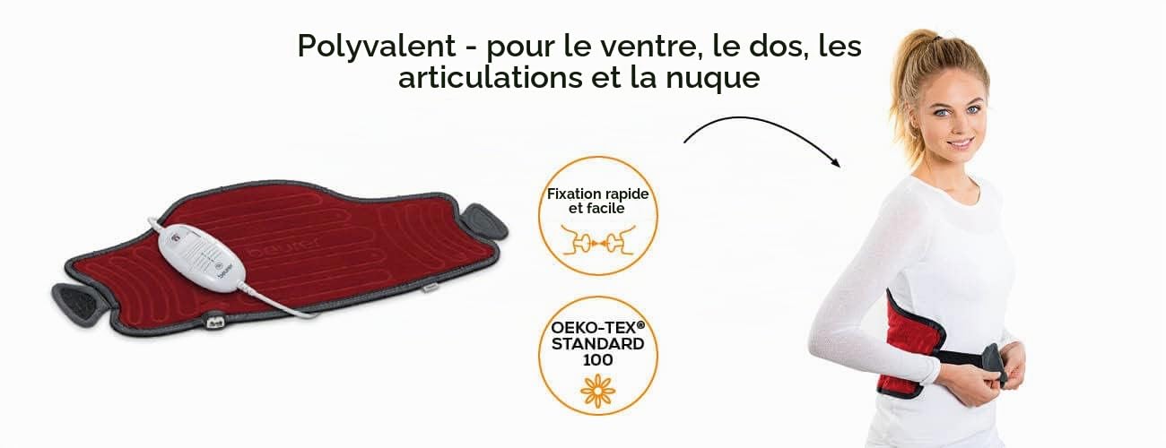 Beurer HK 55 Easyfix Coussin Chauffant Electrique Multifonction