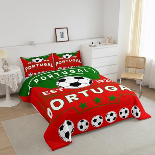 Image of Feelyou Football Sport Bedding Set King Size for Kids Teens