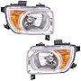 Fits 03-08 Honda Element EX LX Halogen Headlights Headlamps with Chrome Bezels