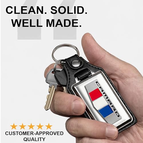 Image of Brotherhood Car Key Chain for Camaro - Classic Models Keychain for Men and Women Gift Key Ring - White - 6th Gen Tri Bar
