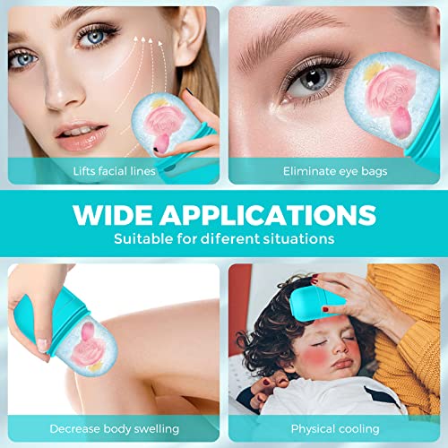 Auruza 2Pcs Ice Roller Mold For Face,Ice Roller For Face & Eye Puffiness Relief Beauty Facial Rollers Icing Massage Face Roller Skin Care Tools For Shrink Pores #TOP3