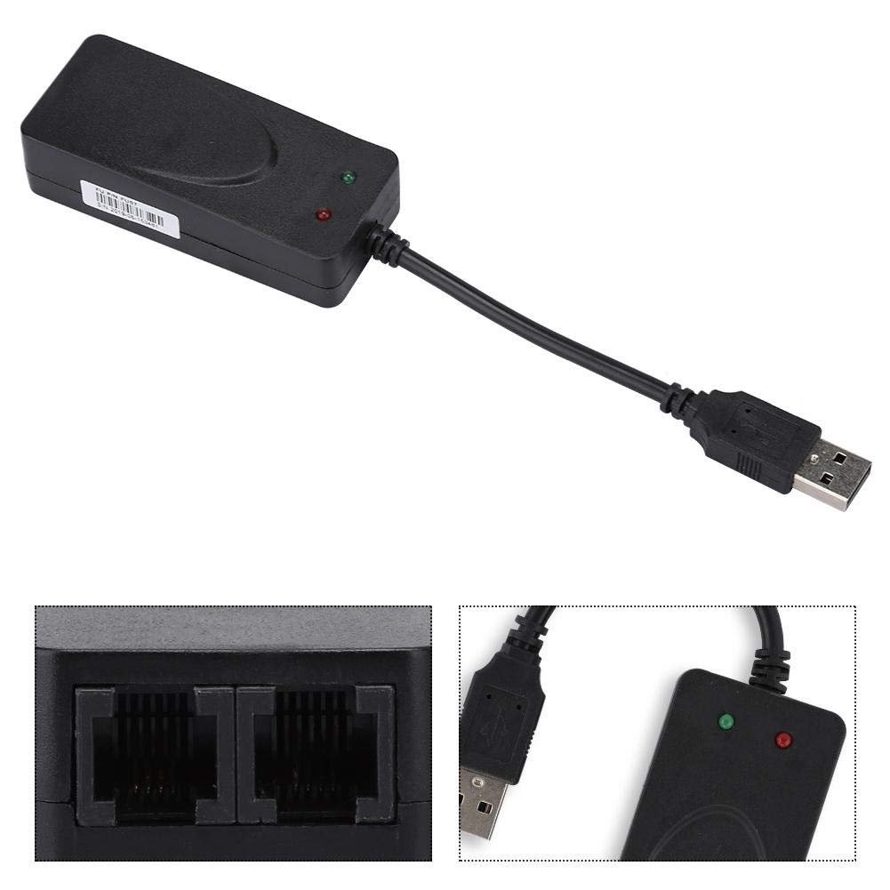 ASHATA Modem Esterno USB 56K V.92 - Adattatore RJ11 Per Fax E Internet, Compatibile Con Windows 98/2000/XP/Vista/7/8/10/11