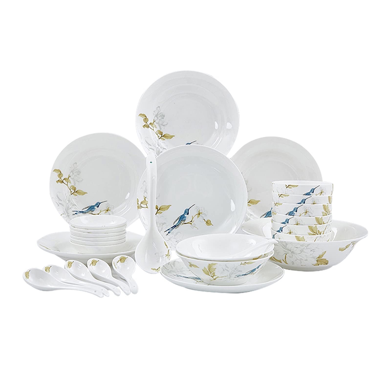 Juego de platos de cerámica para camping, 28 piezas, elegante juego de platos de cena para el hogar, cocina, juego de platos y cuencos, plato decorativo