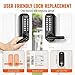 VEVOR Mechanical Keyless Entry Door Lock, 14 Digit Keypad, Double-Sided Embedded Outdoor Gate Door Locks Set with Keypad and Handle, Water-Proof Zinc Alloy, Easy to Install, for Garden, Yard, Garage