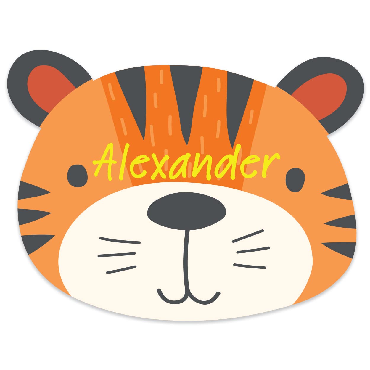 Paper Themes Personalised Shaped Placemats (Tiger cub)