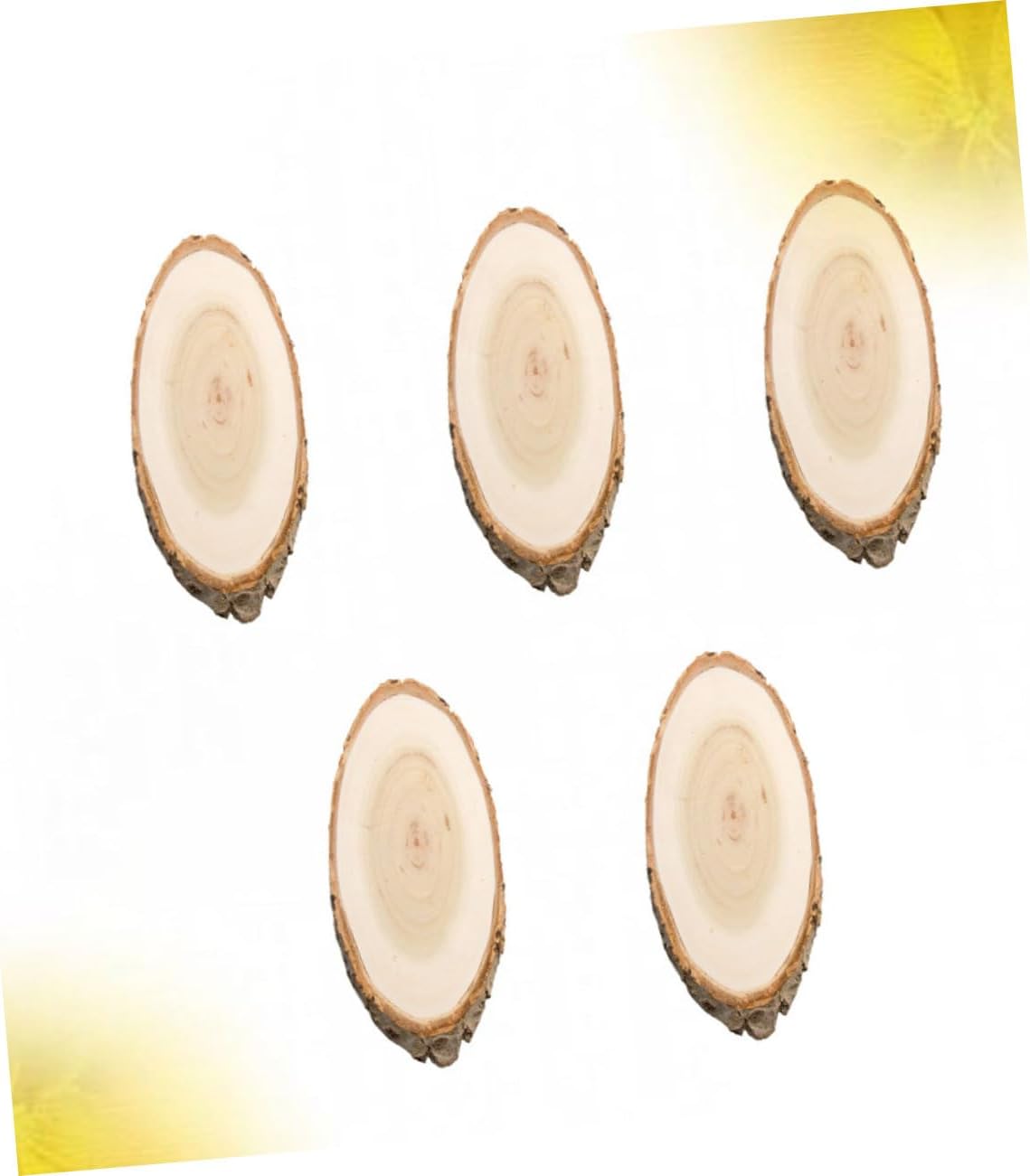 5 Pcs Oval Pine Wooden Hanging Board Pendant for Home Bars