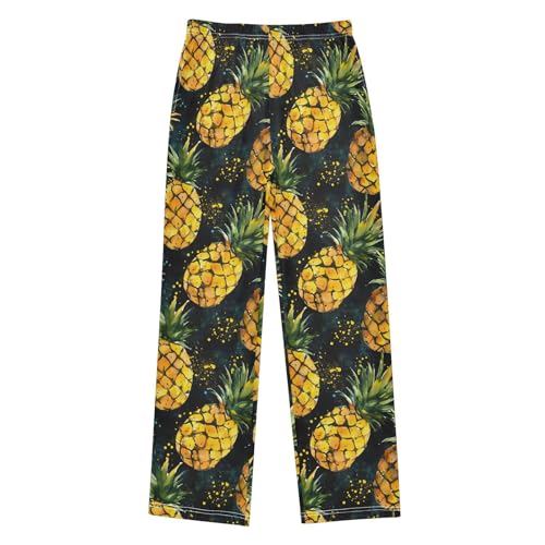 Pajama Pants Pineapples Pattern PJ Bottoms Sleepwear Lounge Sleep Pant with Pockets