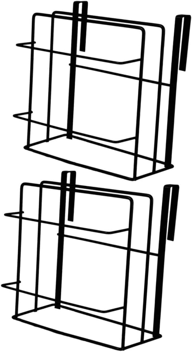 2Pcs Over Cabinet Door Organizer Rack Stylish Hanging Storage for Kitchen Towels Cutting Boards Utensils No Drill Installation for Space Saving Kitchen Organization