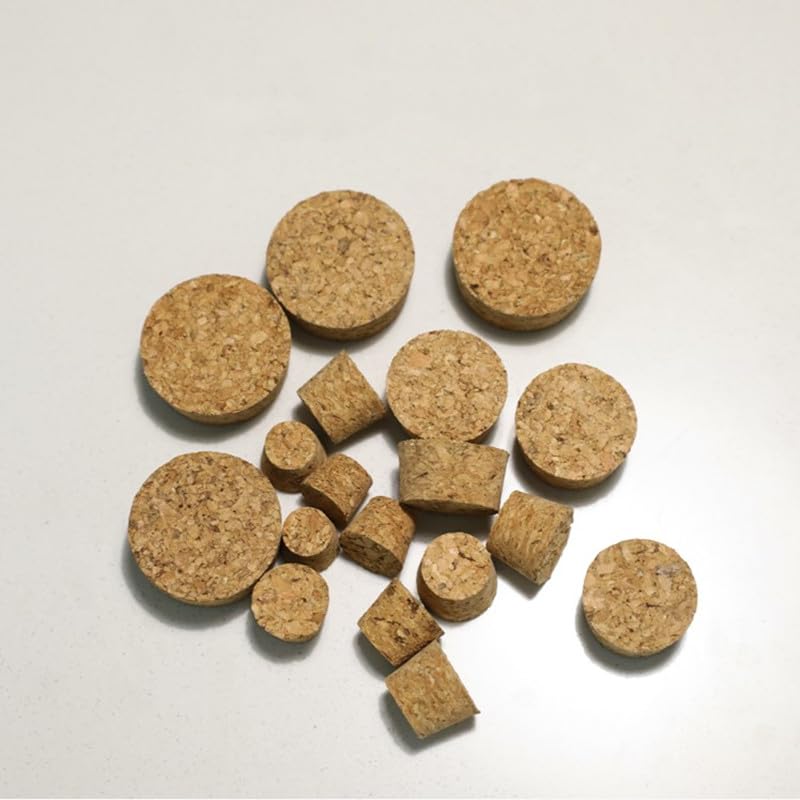 5pcs Top Dia 32mm to 78mm Wooden Cork Lab Glass Bottle Stopper Kettle Pudding Bottle Cork Cap Burette Tube Wood Lid(47x37x35mm)