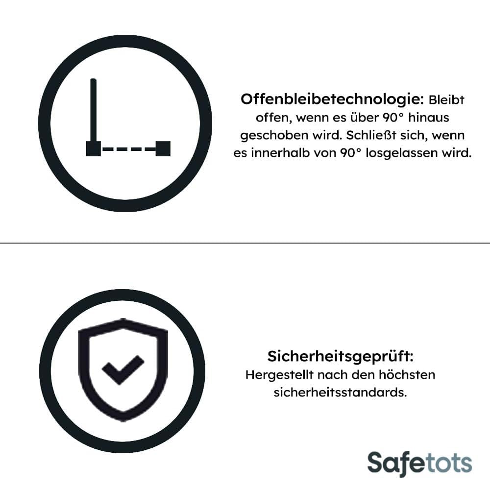 Bettacare Extra Hohes Sicherheitsgitter für Kinder und Hunde, 87.9cm - 95.5cm, Mattschwarz, Extra Hohes Babygitter von 104cm Höhe, Druckmontage-Sicherheitsgitter für Treppen