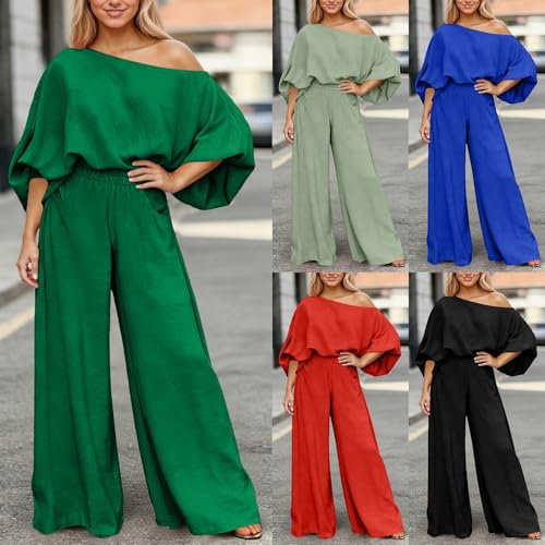 Ensemble femme printemps automne pantalon large et pull doux