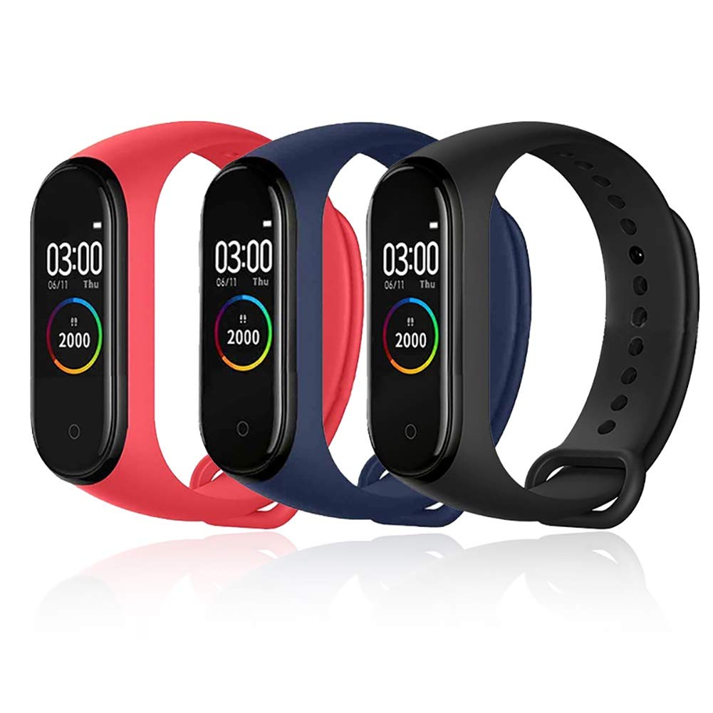 Banda m4 Aptitud rastreador Deporte Banda Inteligente Ritmo cardíaco Presión Arterial SmartBand podómetro Impermeable Pulsera Inteligente (Color : Azul)