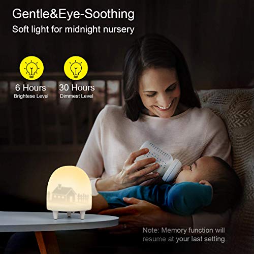 ELZO Led-nachtlampje voor kinderen, sensor Smart Touch nachtlampje voor borstvoeding, decoratief oplaadbaar, draagbaar… - Afbeelding 7