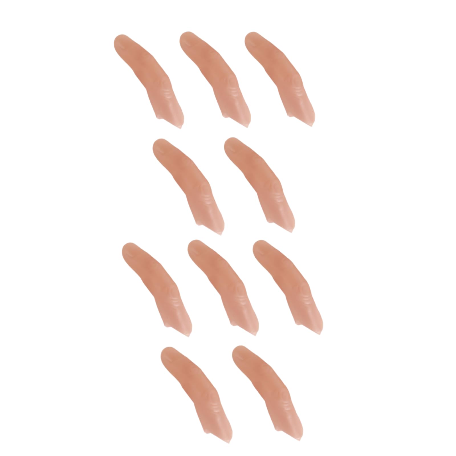Nlinlin 10Pcs Fake Finger Sixth Magic Props Medium Size Rubber Thumb Magic Tricks Close up Vanish Appear Magia Gimmick Accessories (Hard)