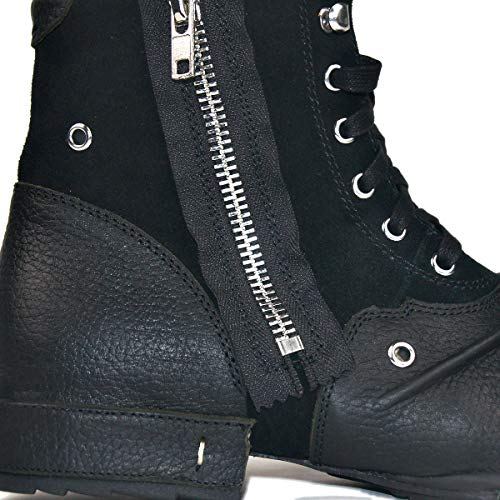Image of OSSTONE Moto Boots for Men Fashion Zipper-up Leather Chukka Boots Casual Shoes OS-5008-8-US
