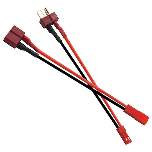 Miniatura 8 de 1 par 3.9 in 20 AWG T enchufe a JST adaptador macho hembra cable adaptador para RC LiPO NiMH NiCd cargador de batería