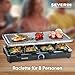 SEVERIN Raclette-Partygrill mit Naturgrillstein, Raclette mit Grillplatte aus Stein und 8 antihaftbeschichteten Pfännchen, Tischgrill für 8 Personen, max. 1300 W, schwarz, RG 2372