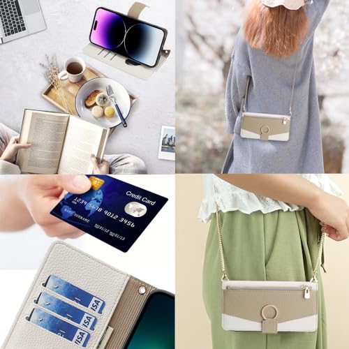 CasurvivePro Magnetic Handbag PU Leather Shock Absorbing Flip Cover Fits iPhone 16 Phone Model, Multifunctional Use: Wallet - Image 4