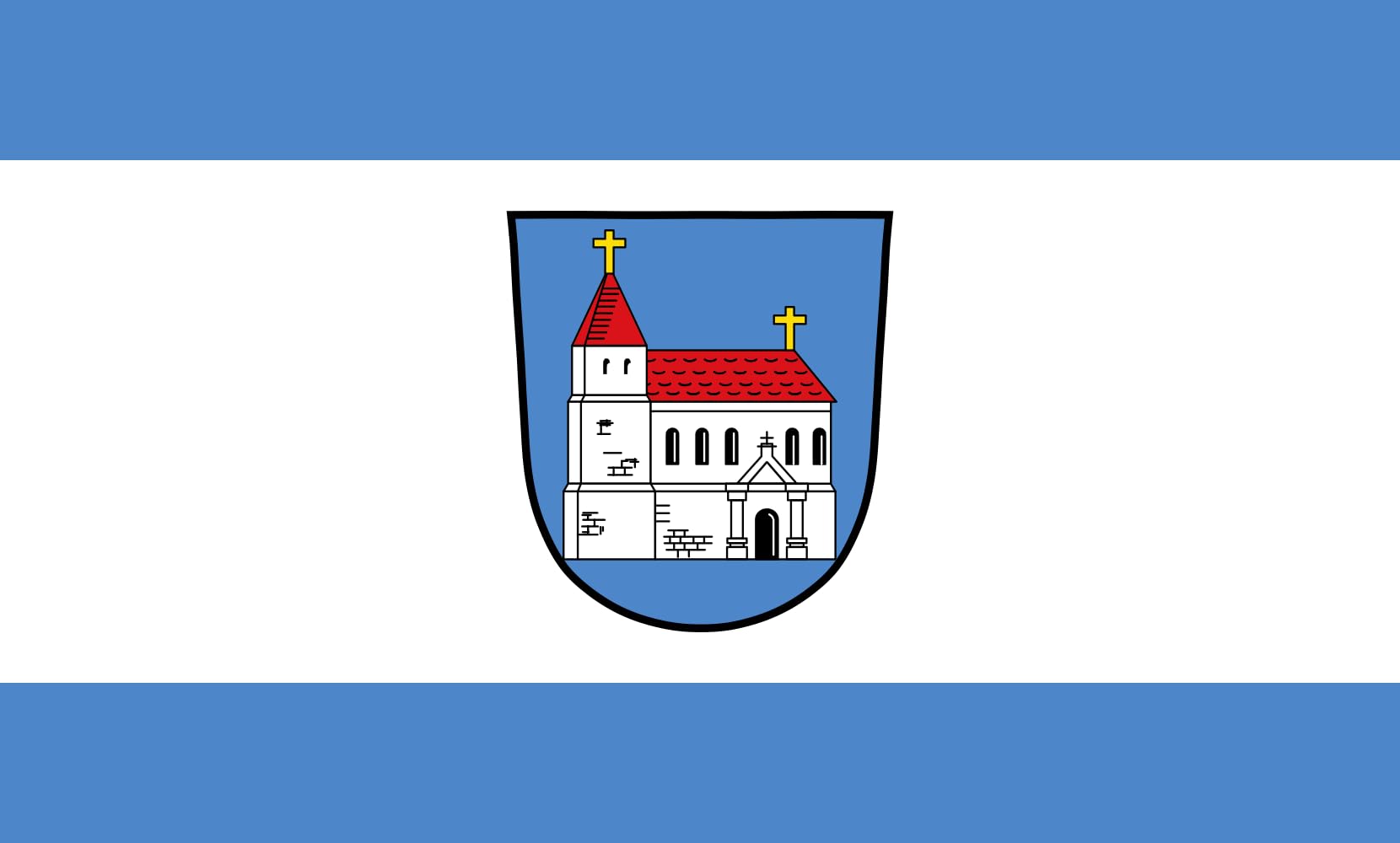 Drapeau Neukirchen b.Hl.Blut M idéal pour pavoiser votre jardin
