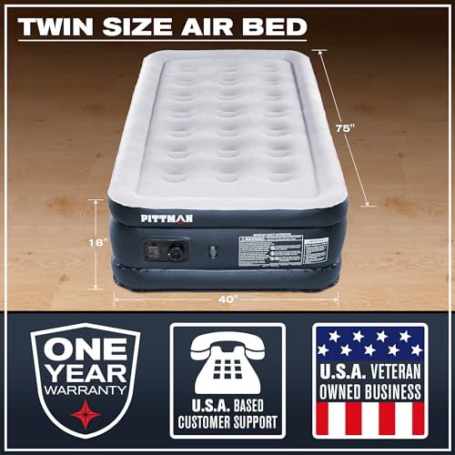 Pittman Outdoors Air Mattress Twin PPI-TWIN18_BLK の商品画像 2