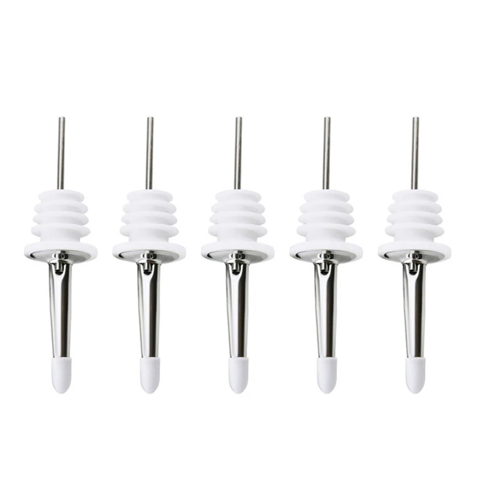 Bouchons de vin 20 pièces becs verseurs en acier inoxydable avec bouchons distributeur bouteilles for garder le Champagne frais(White)