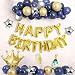 MMTX Fiesta cumpleaños Azul Plata y Oro Globos para adultos Hombres Amigos...