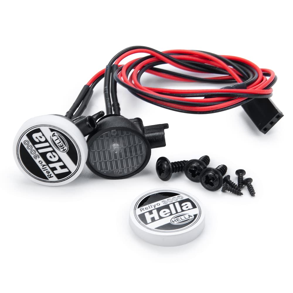 Zolikar RC Round Light Headlight Spotlight LED Light Bar 2PCS for 1/10 RC Crawler Car TRX4 TRX6 SCX10 90046 Upgrades