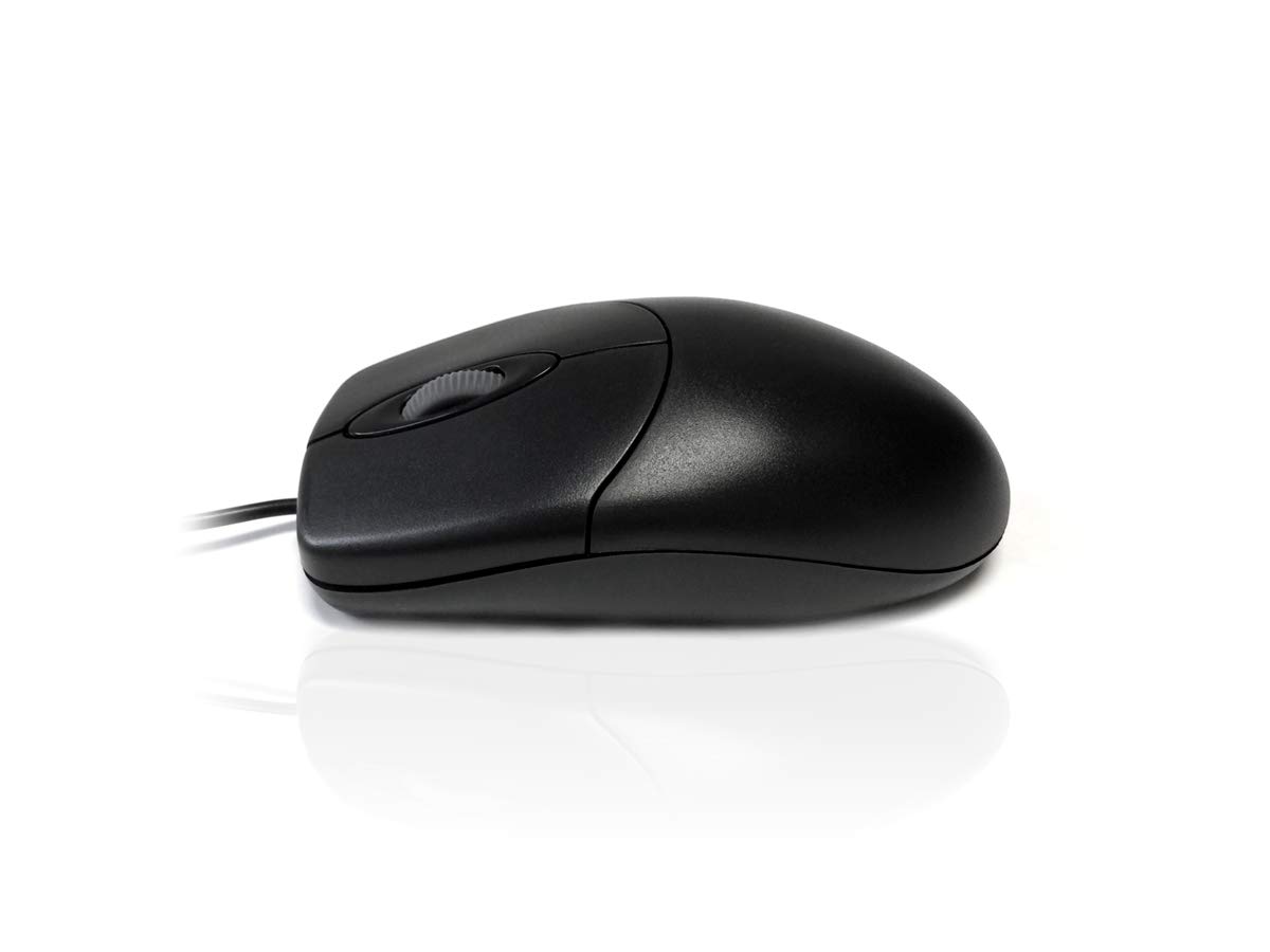 Accuratus3331 Image Combo Optical PS/2 USB Mouse with Wheel - Black