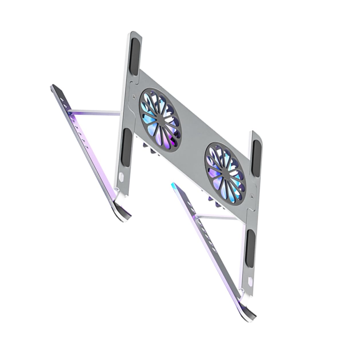 SHINEOFI Support Réglable Ventilé pour Ordinateur Portable en Alliage D'aluminium Circulation d'air Interne et Externe, Design Spécial et Texture Raffinée pour Bureau