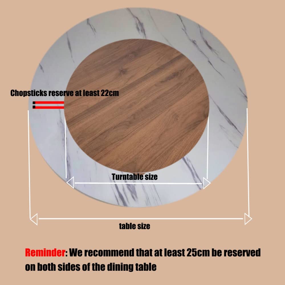 Tocadiscos de madera, bandeja giratoria con textura de mármol, mesa de comedor de cocina, plato giratorio para servir, protege la encimera, rústico