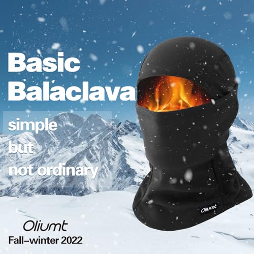 Oliumt Balaclava Ski Mask, Warm, Breathable & Lightweight, Full Coverage Fleece Winter Face Mask for Men & Women (Black,Black) by Oliumt - Used condition - Image 6
