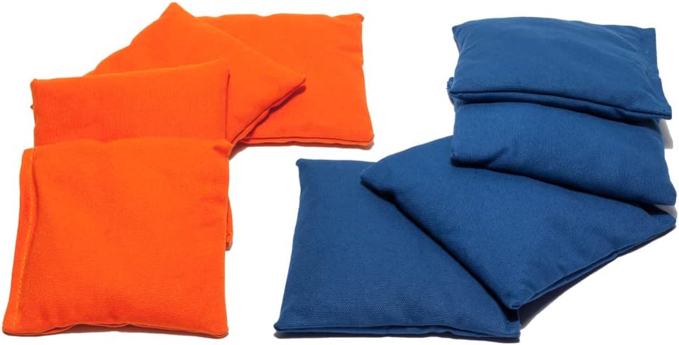 Weather Resistant Cornhole Bags (Set of 8) - Professional Regulation Size/Weight (16 oz) - Use on Pro Corn Hole Boards or Bean Bag Toss Sets