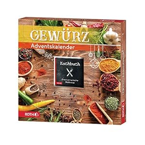 ROTH Bio kruidenadventskalender 2021, gevuld met 24 hoogwaardige specerijen en kookboek om te koken in de advent…